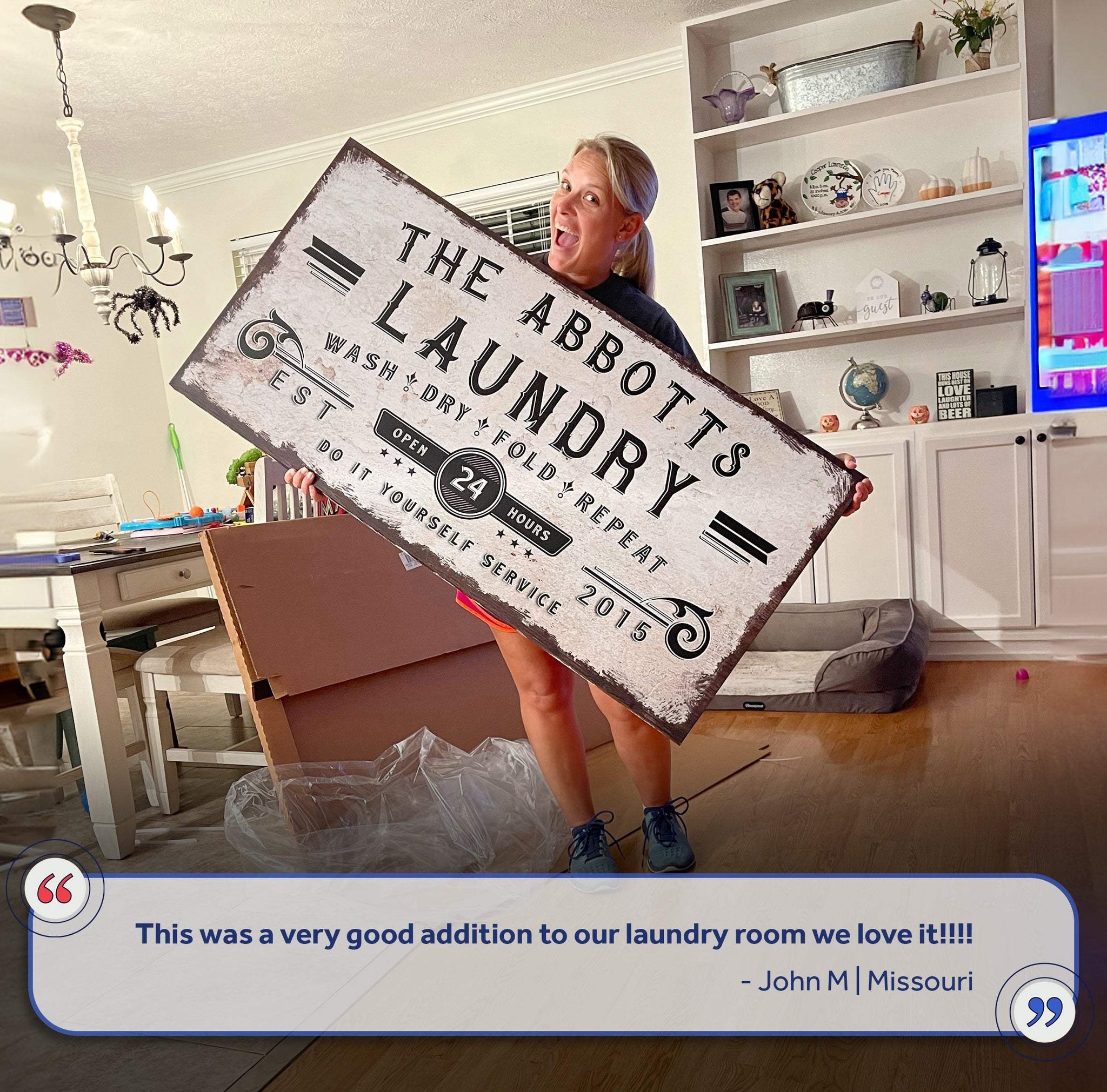 Personalized Laundry Room Sign - Tailored Canvases - Flyclothing LLC