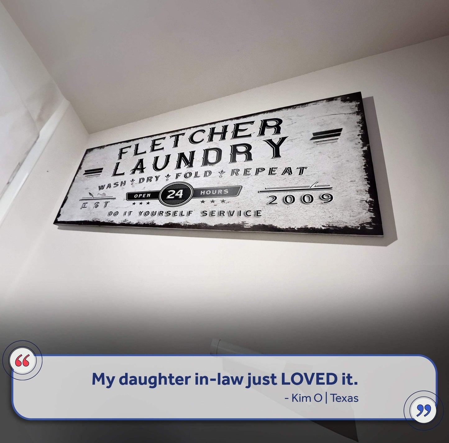 Personalized Laundry Room Sign - Tailored Canvases - Flyclothing LLC