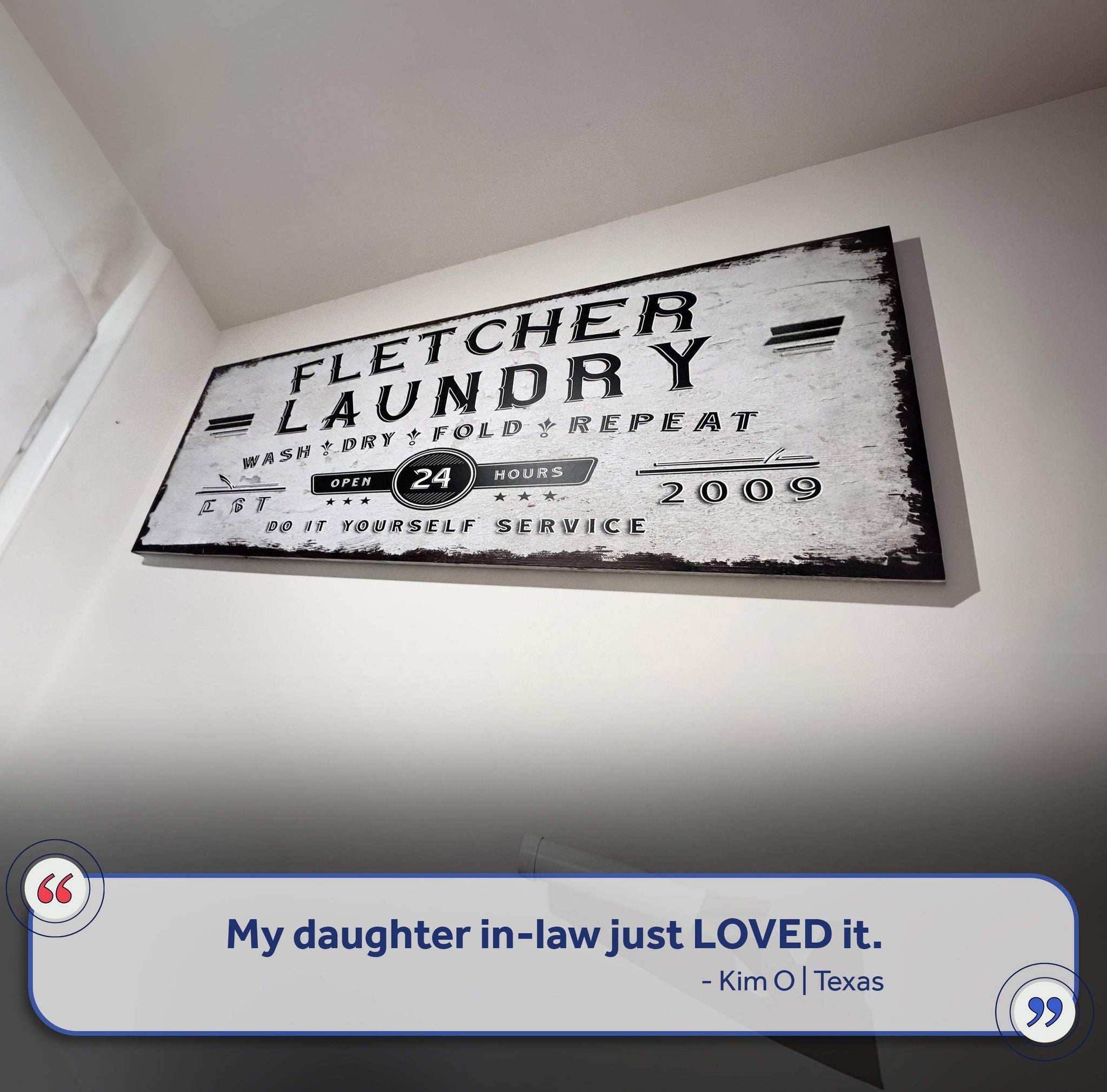 Personalized Laundry Room Sign - Tailored Canvases - Flyclothing LLC