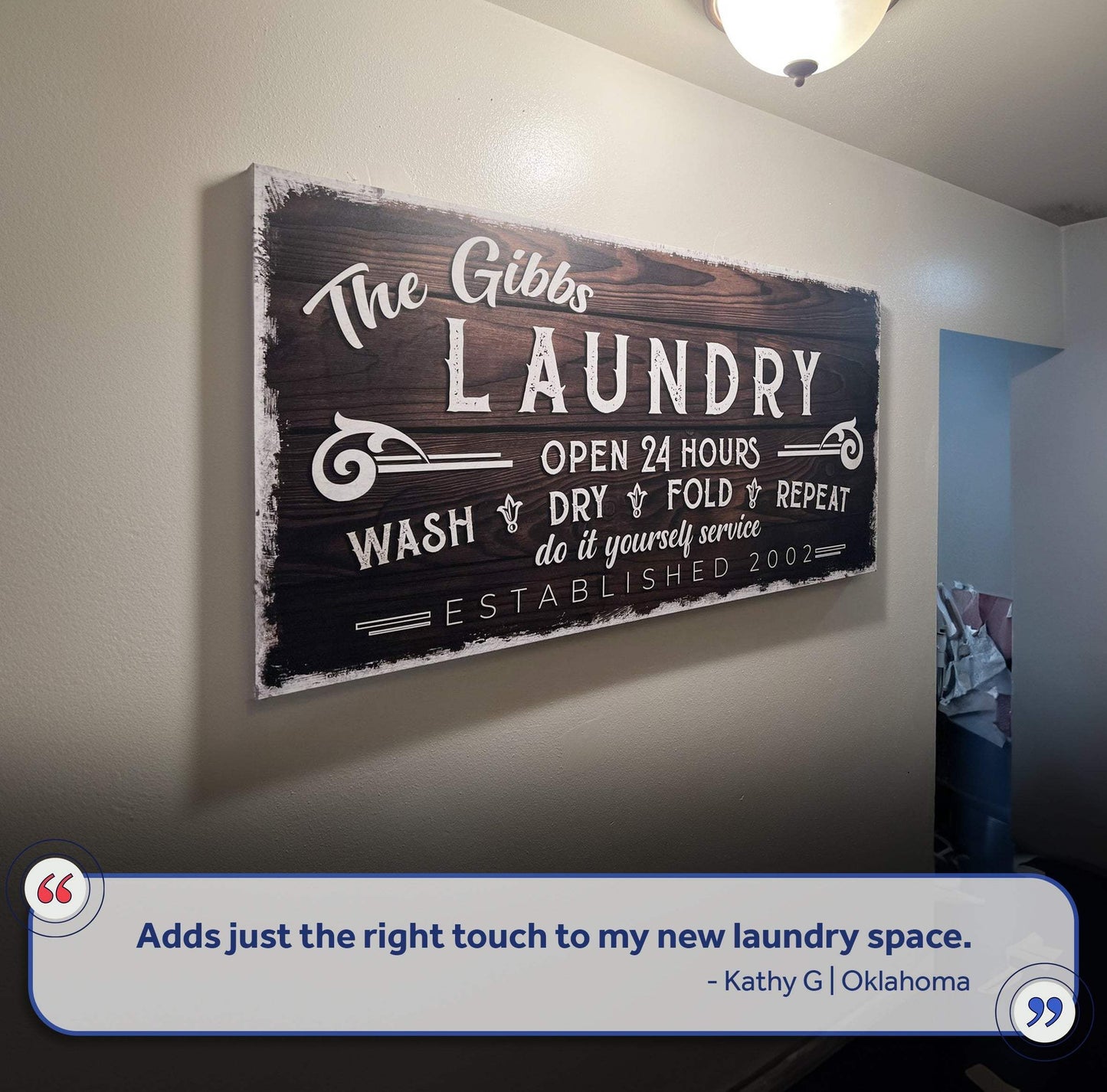 Personalized Laundry Room Sign III - Tailored Canvases - Flyclothing LLC