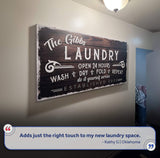 Personalized Laundry Room Sign III - Tailored Canvases - Flyclothing LLC
