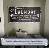 Personalized Laundry Room Sign III - Tailored Canvases - Flyclothing LLC