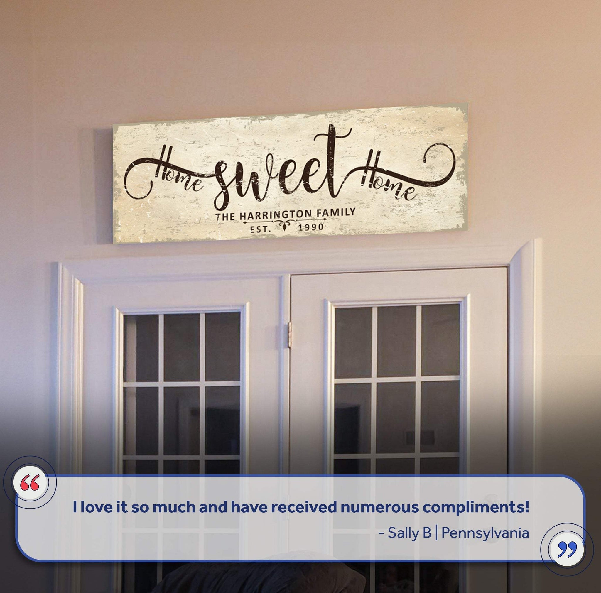 Home Sweet Home Sign VI - Tailored Canvases - Flyclothing LLC