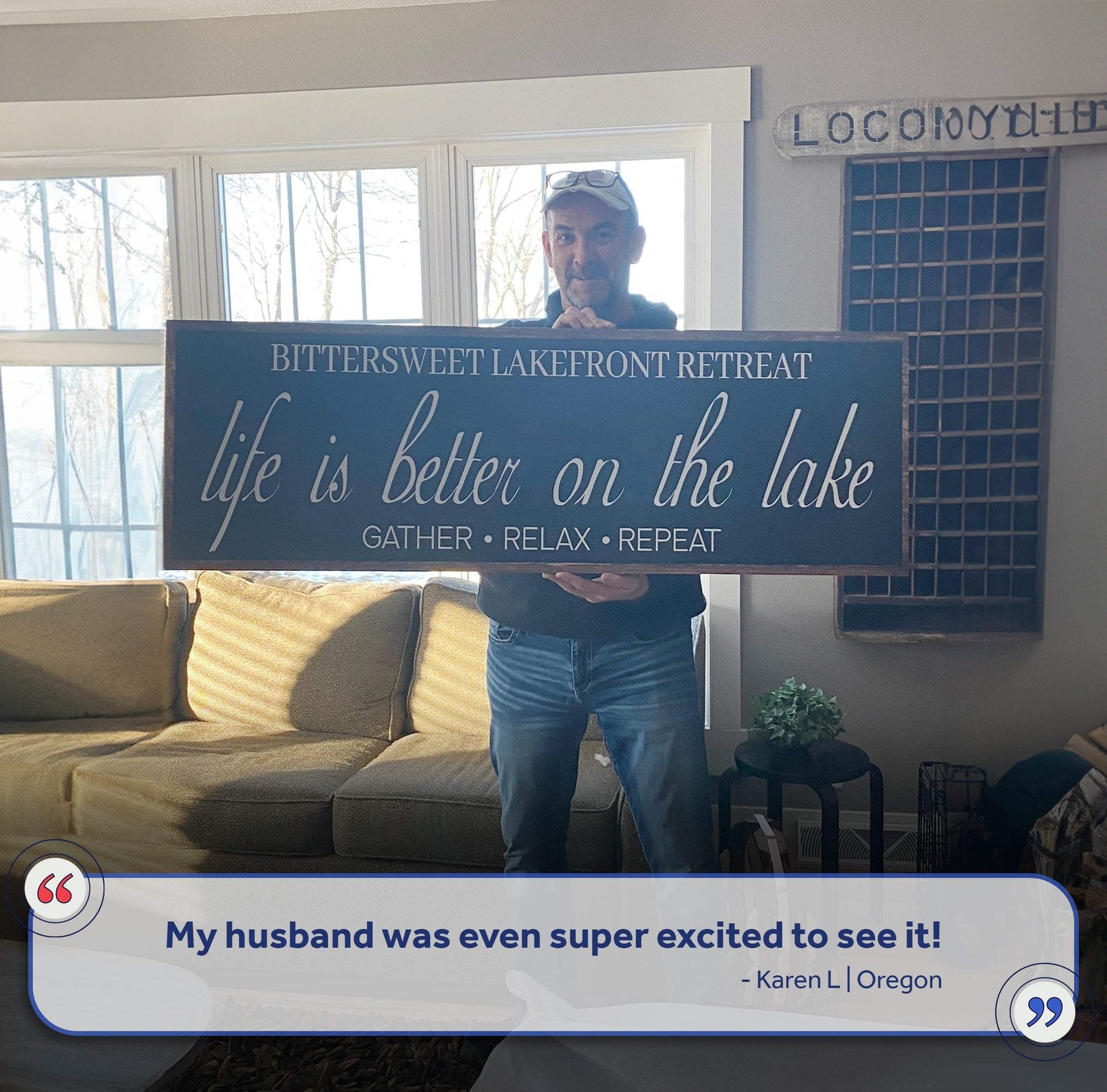 Life Is Better On The Lake Sign - Tailored Canvases - Flyclothing LLC