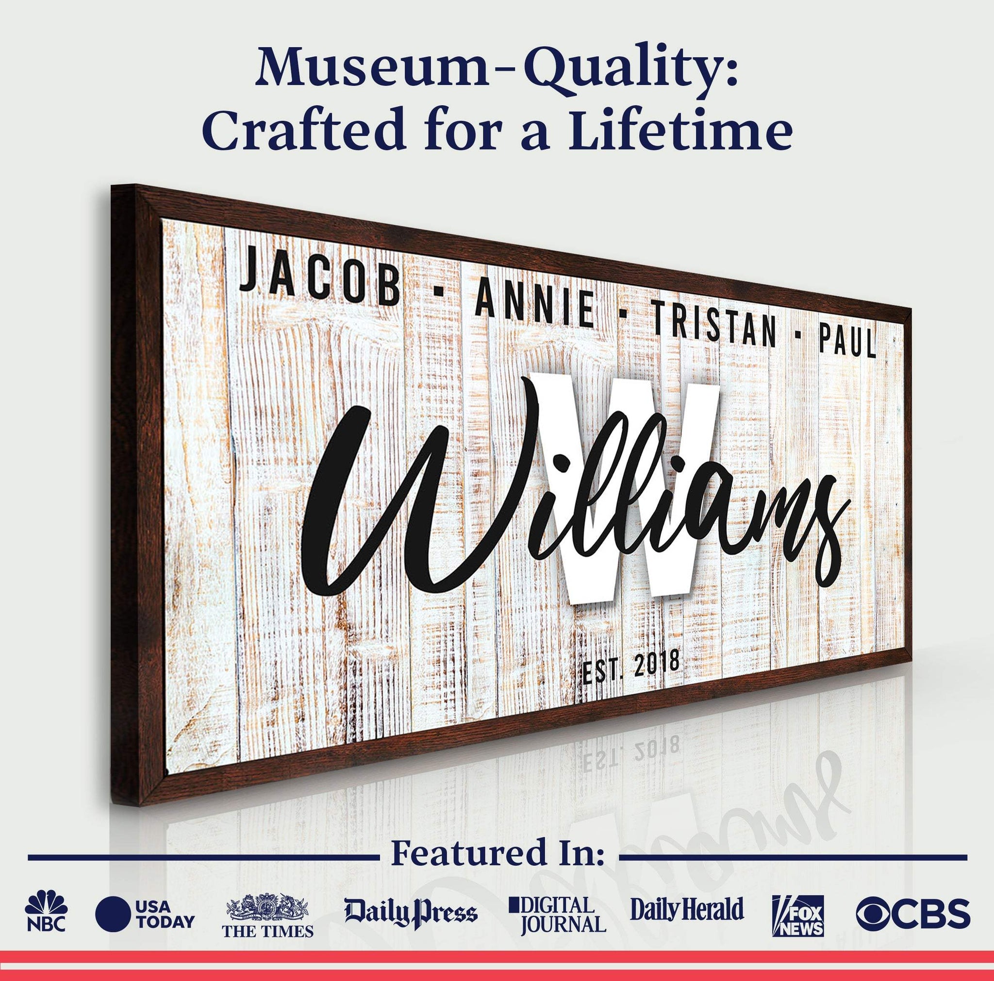 Family Wood Sign III - Tailored Canvases - Flyclothing LLC