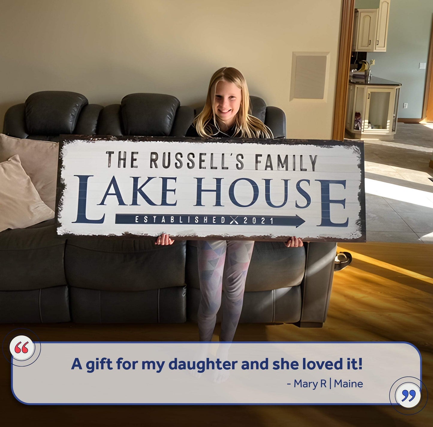 Family Lake House Arrow Sign - Tailored Canvases - Flyclothing LLC