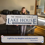 Family Lake House Arrow Sign - Tailored Canvases - Flyclothing LLC