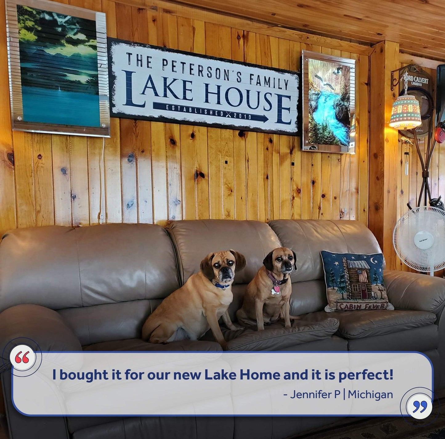 Family Lake House Arrow Sign - Tailored Canvases - Flyclothing LLC