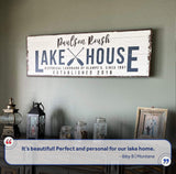 Family Lake House Arrow Sign II - Tailored Canvases - Flyclothing LLC
