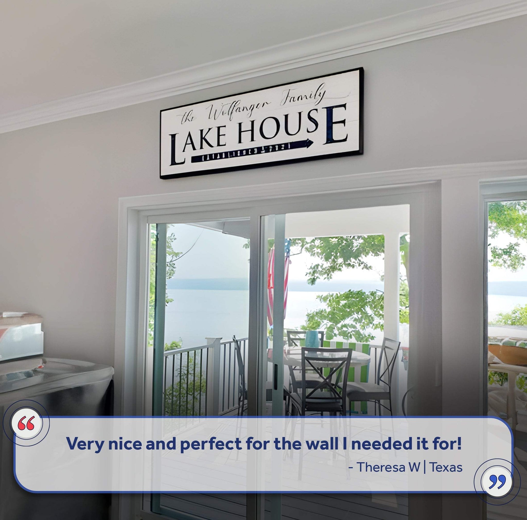 Family Lake House Arrow Sign III - Tailored Canvases - Flyclothing LLC