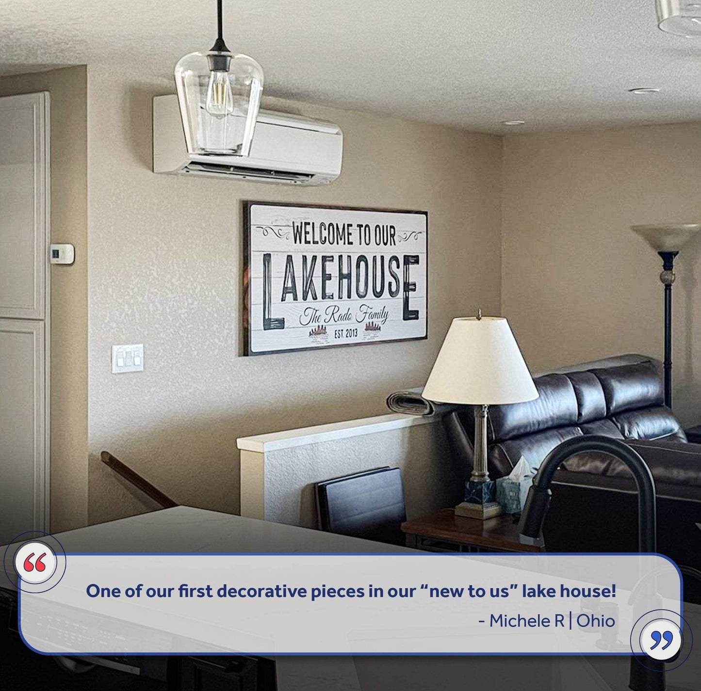 Welcome To Our Lakehouse Sign - Tailored Canvases - Flyclothing LLC
