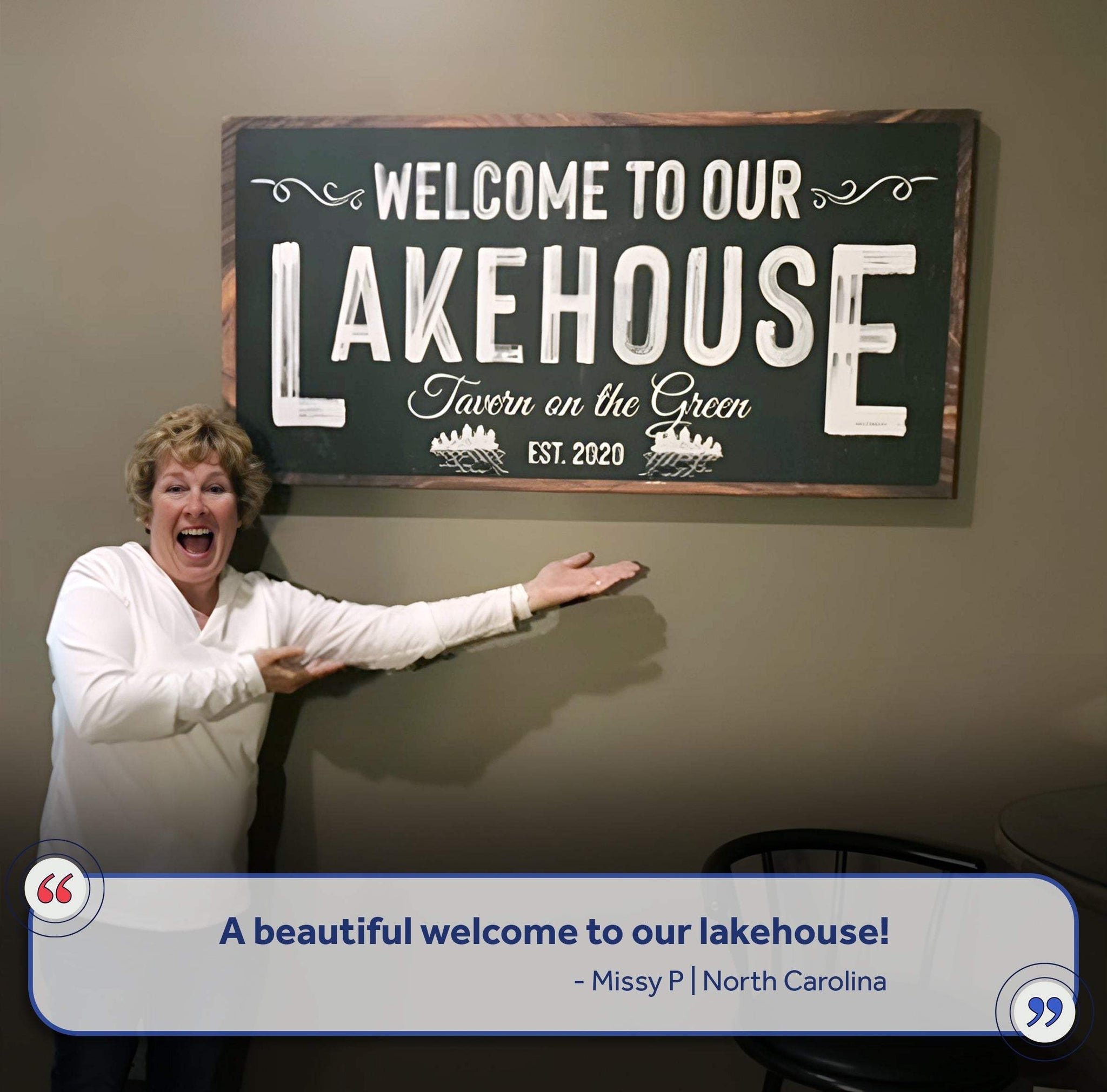 Welcome To Our Lakehouse Sign II - Tailored Canvases - Flyclothing LLC