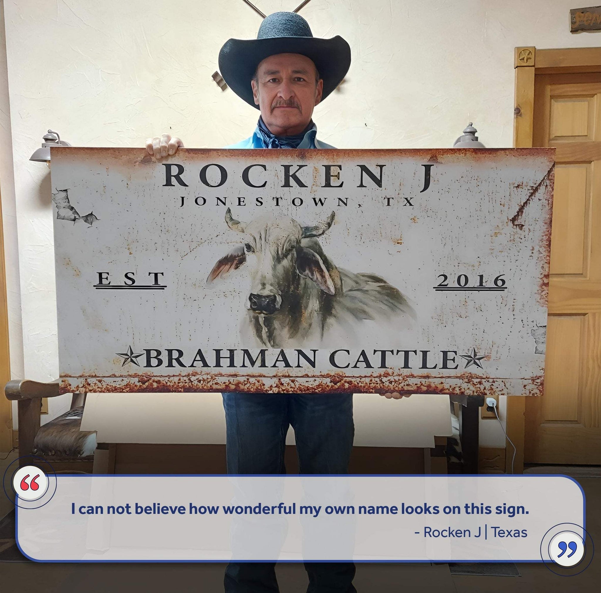 Brahman Cattle Sign II - Tailored Canvases - Flyclothing LLC