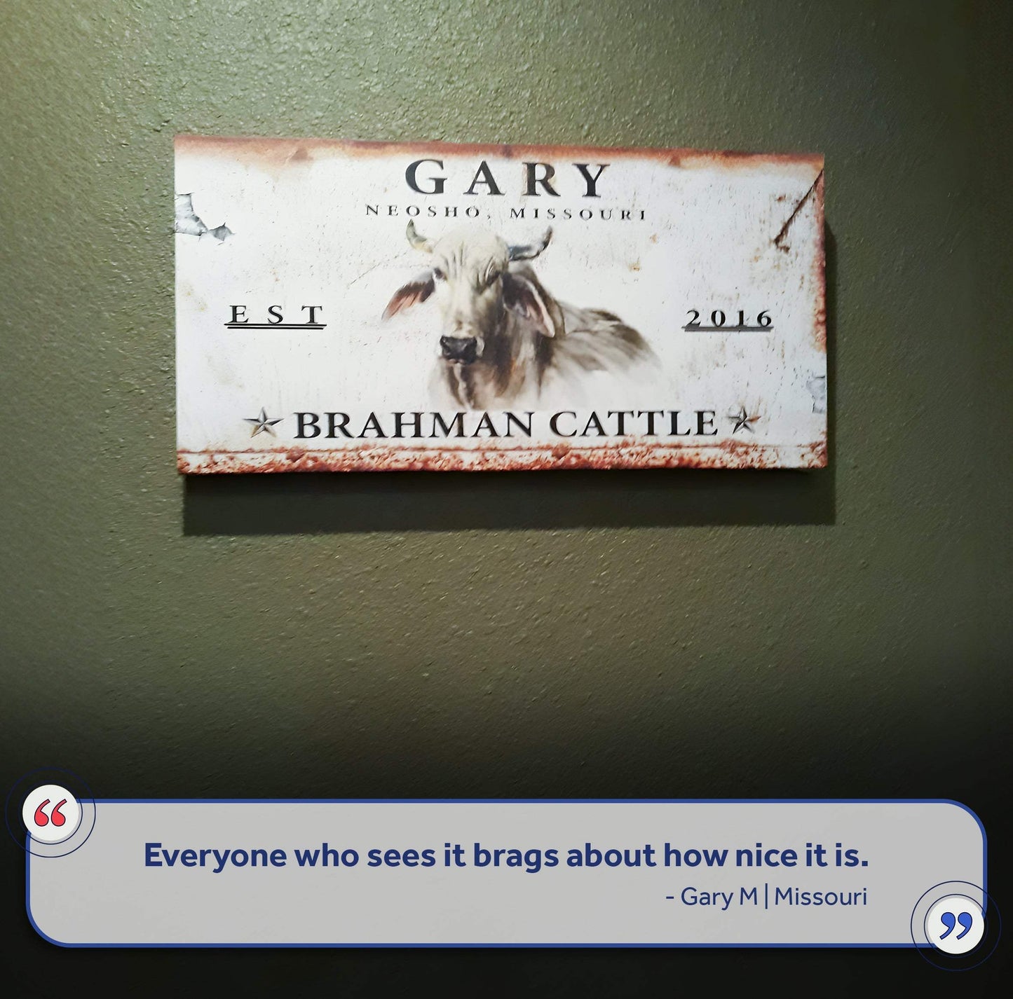 Brahman Cattle Sign II - Tailored Canvases - Flyclothing LLC
