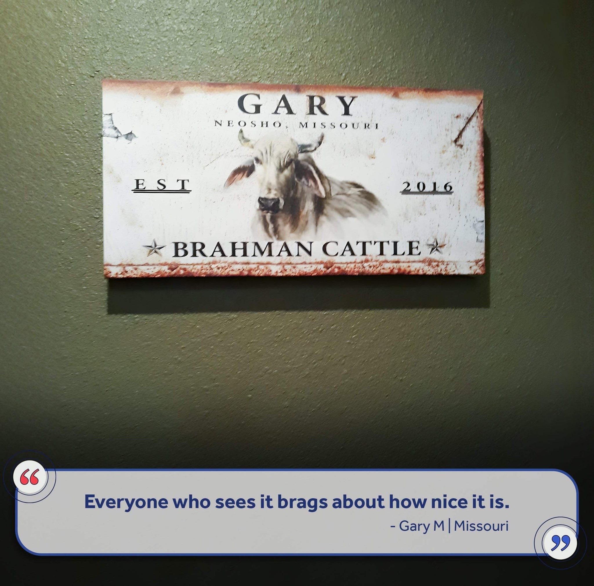 Brahman Cattle Sign II - Tailored Canvases - Flyclothing LLC