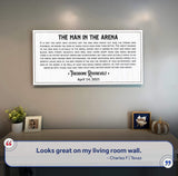 The Man In The Arena Sign VIII - Tailored Canvases - Flyclothing LLC