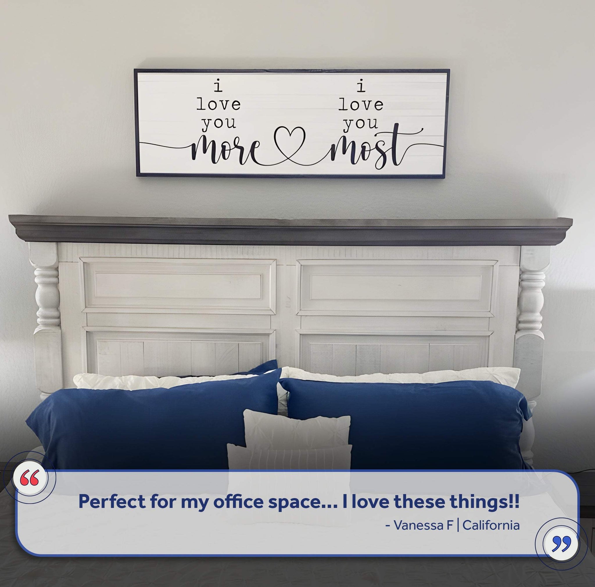 I Love You More I Love You Most Sign - Tailored Canvases - Flyclothing LLC