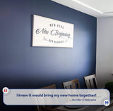 New Home, New Beginning Sign III - Tailored Canvases - Flyclothing LLC