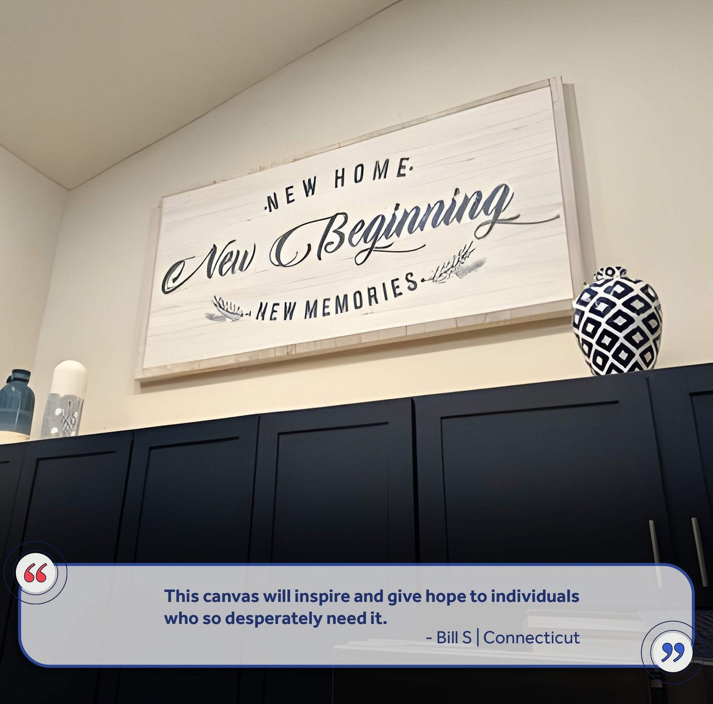 New Home, New Beginning Sign III - Tailored Canvases - Flyclothing LLC