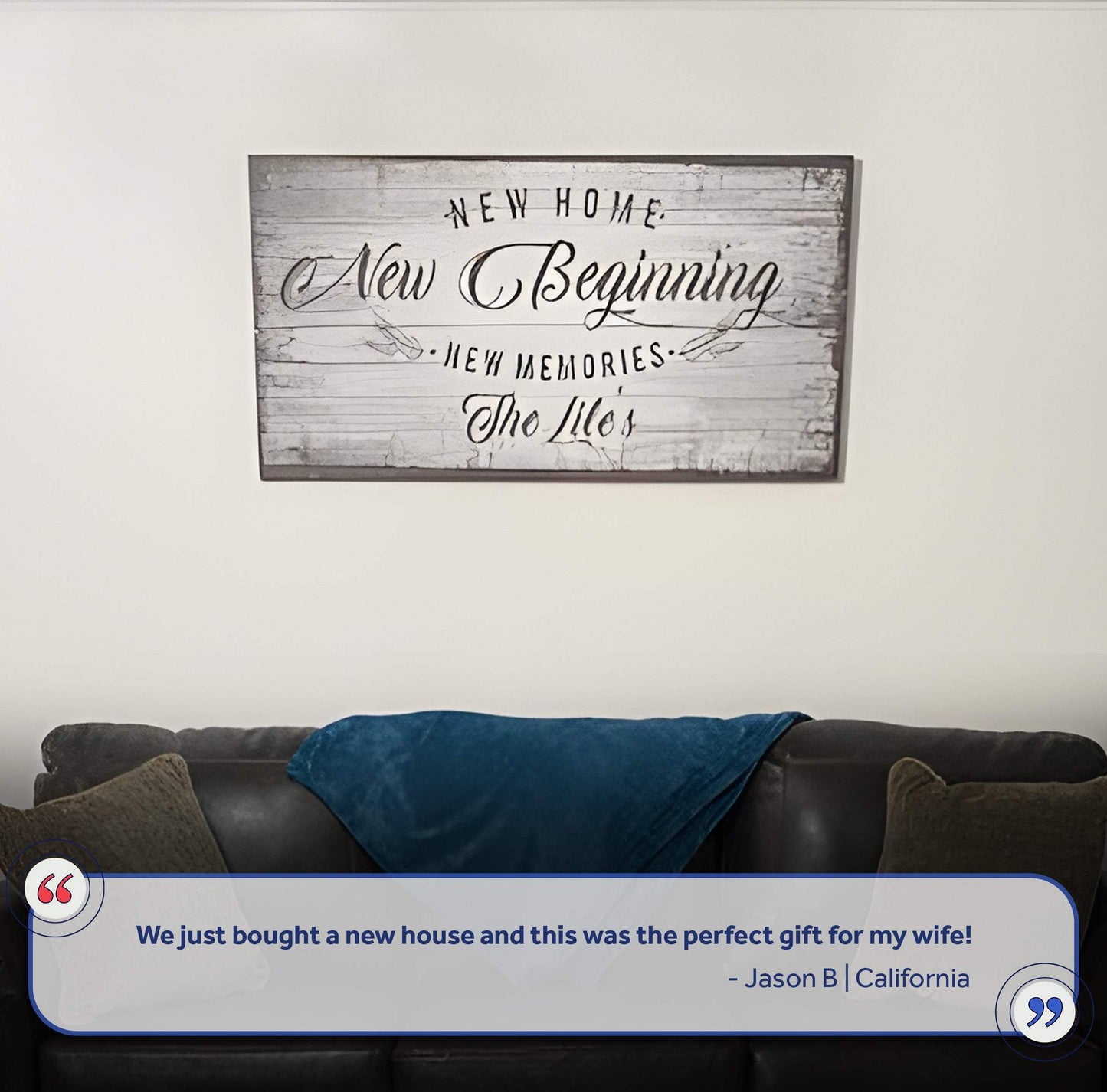 New Home, New Beginning Sign IV - Tailored Canvases - Flyclothing LLC