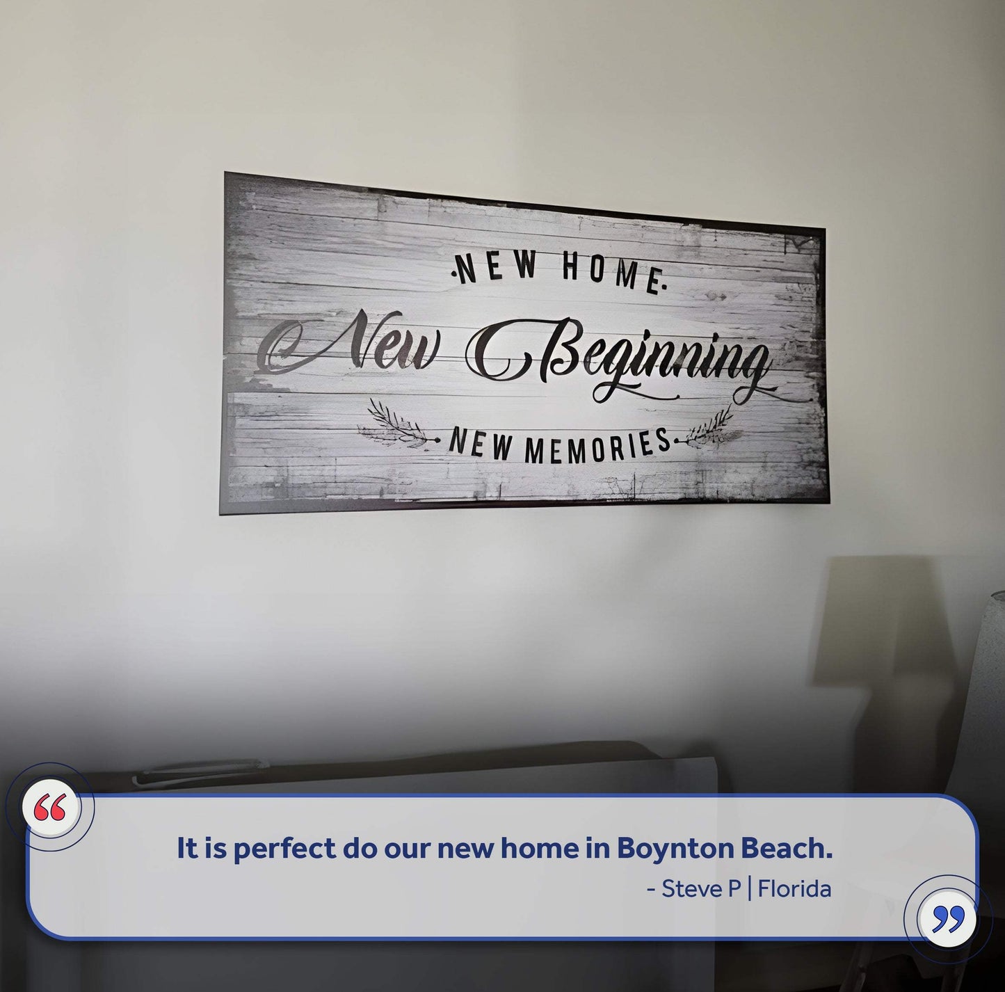 New Home, New Beginning Sign IV - Tailored Canvases - Flyclothing LLC