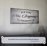 New Home, New Beginning Sign IV - Tailored Canvases - Flyclothing LLC