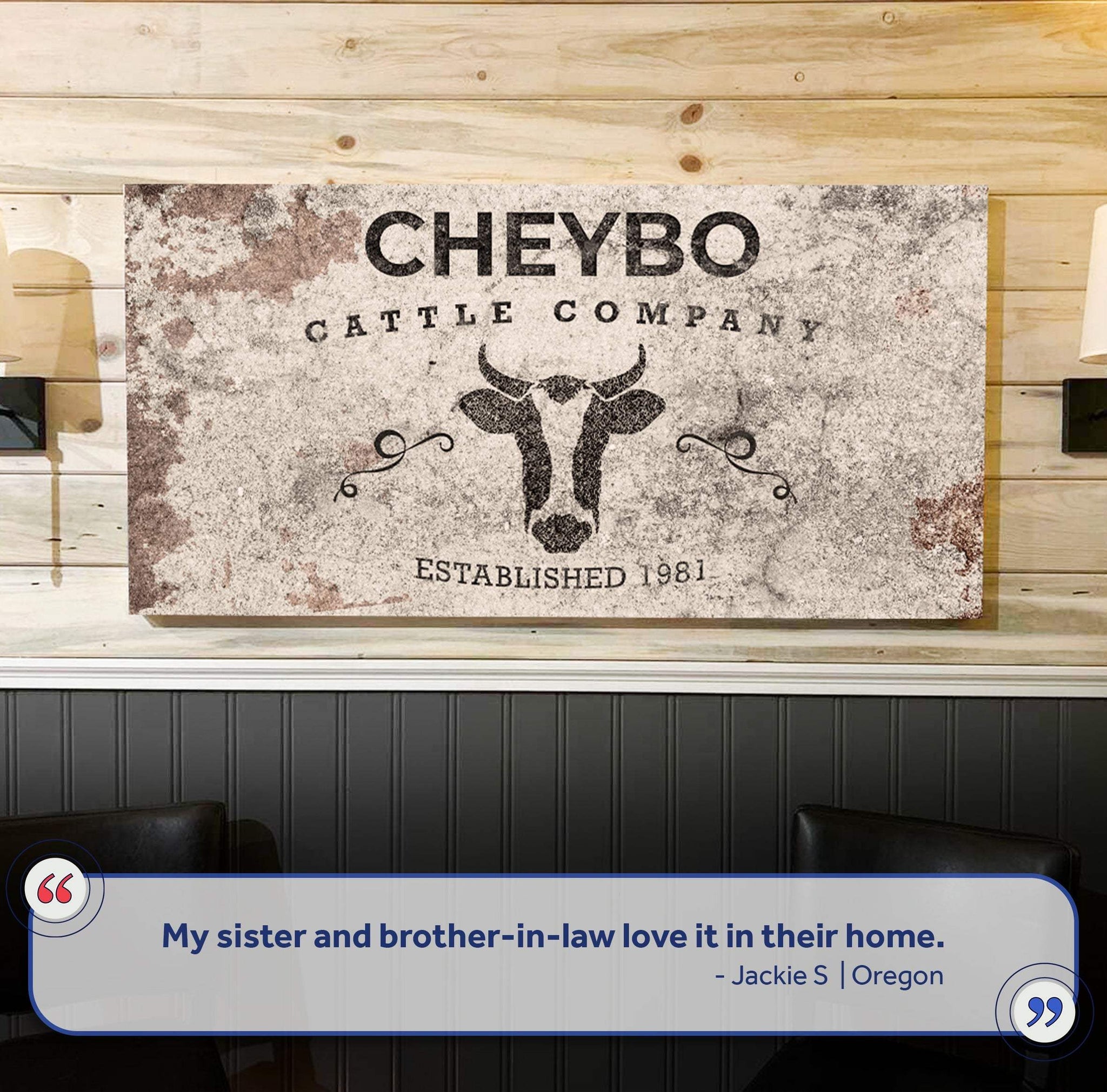 Cattle Company Sign II - Tailored Canvases - Flyclothing LLC