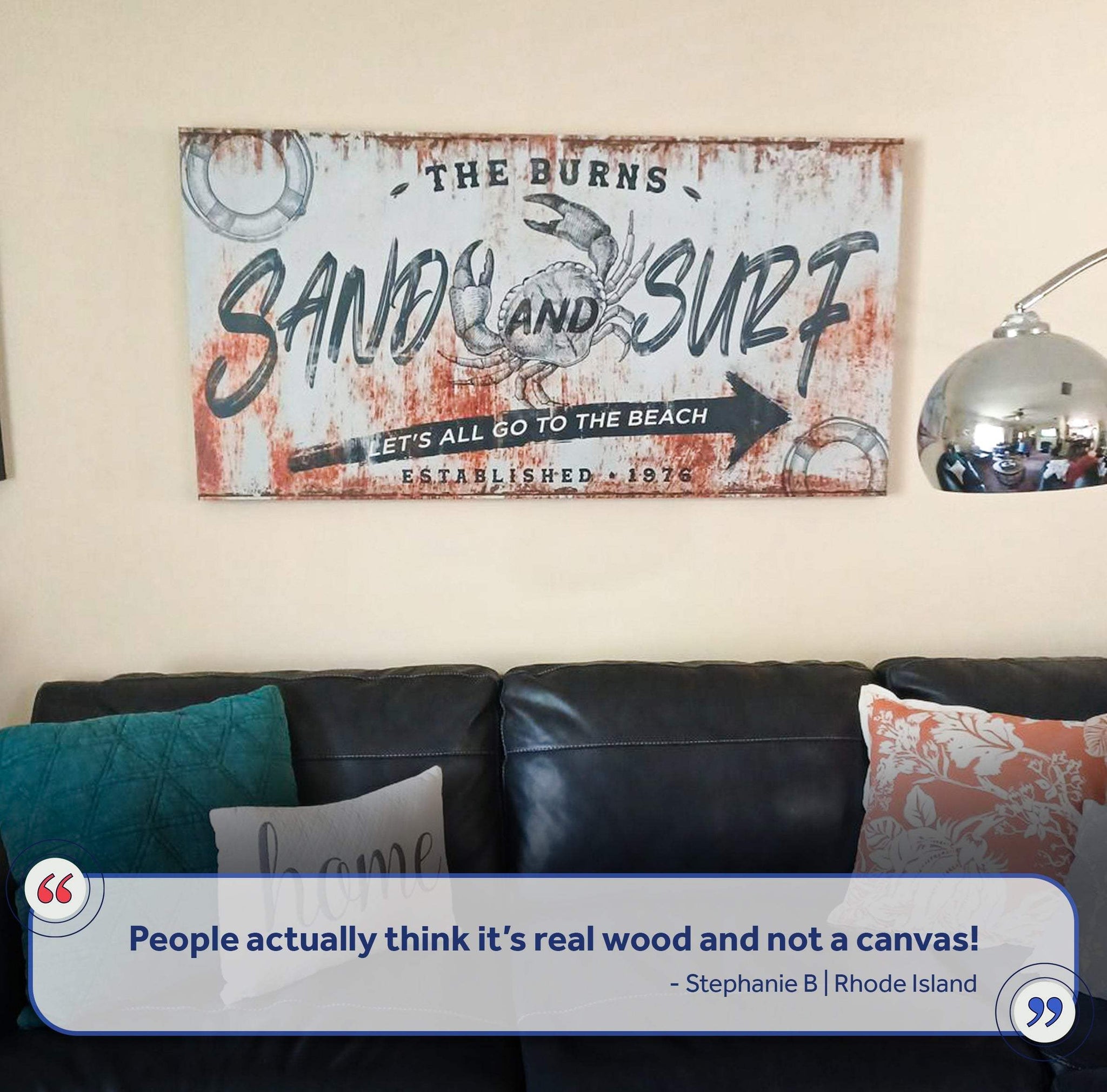 Sand And Surf Sign V - Tailored Canvases - Flyclothing LLC
