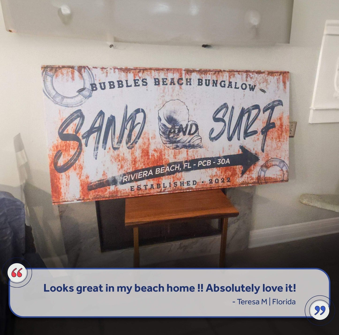 Sand And Surf Sign V - Tailored Canvases - Flyclothing LLC