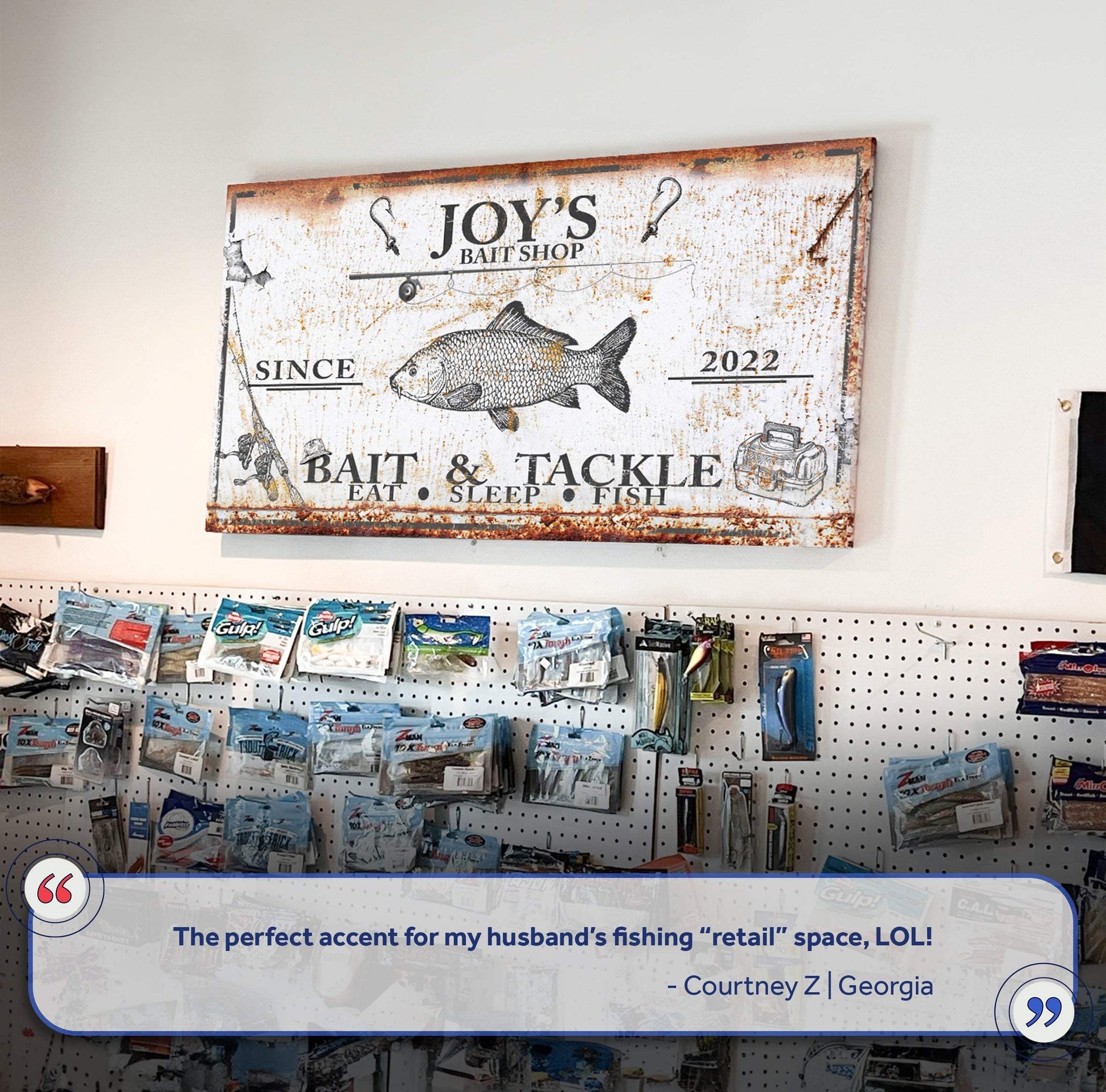 Bait and Tackle Sign III - Tailored Canvases - Flyclothing LLC