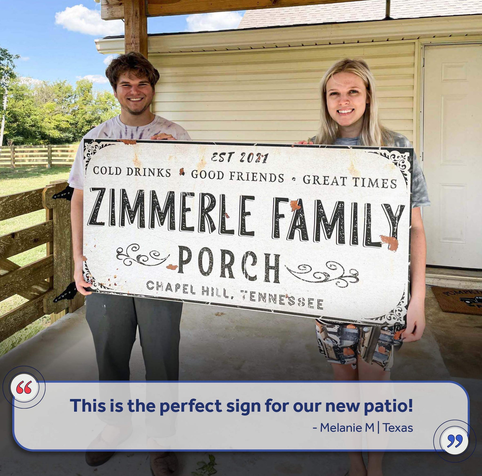 Family Patio Sign - Tailored Canvases - Flyclothing LLC