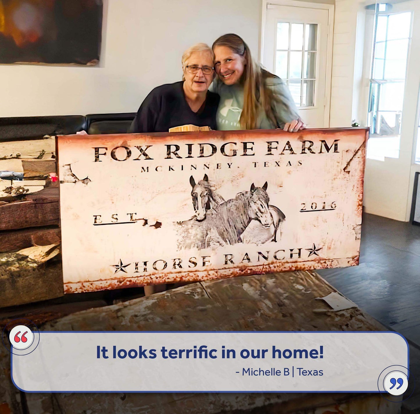 Rustic Horse Ranch Sign III - Tailored Canvases - Flyclothing LLC