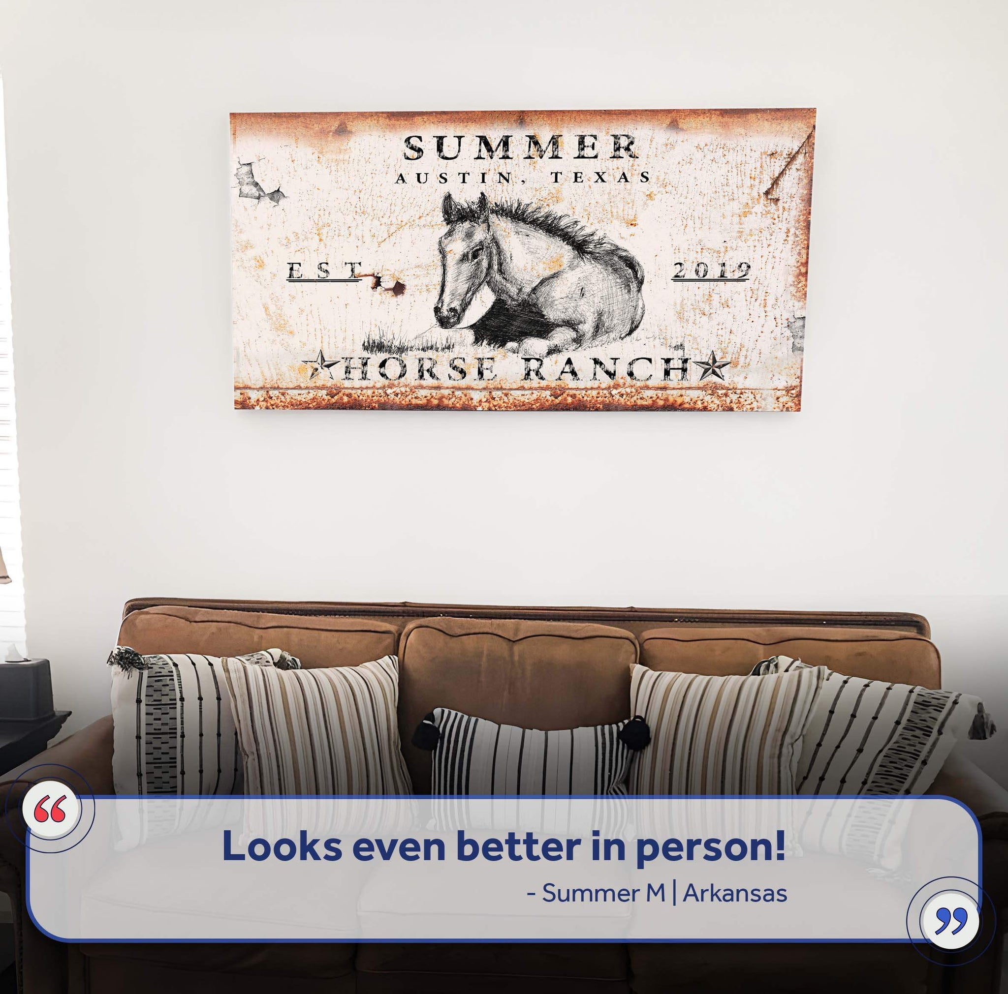Rustic Horse Ranch Sign IV - Tailored Canvases - Flyclothing LLC
