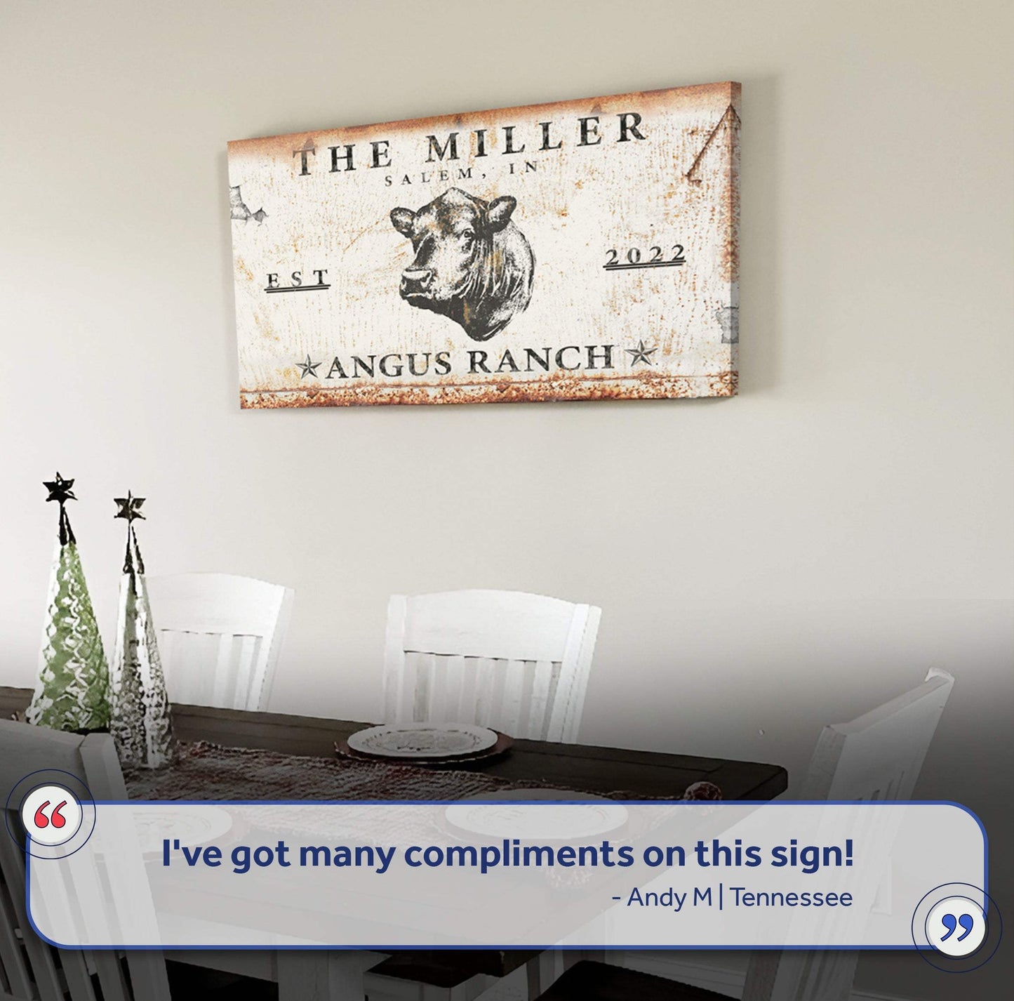 Angus Ranch Sign III - Tailored Canvases - Flyclothing LLC