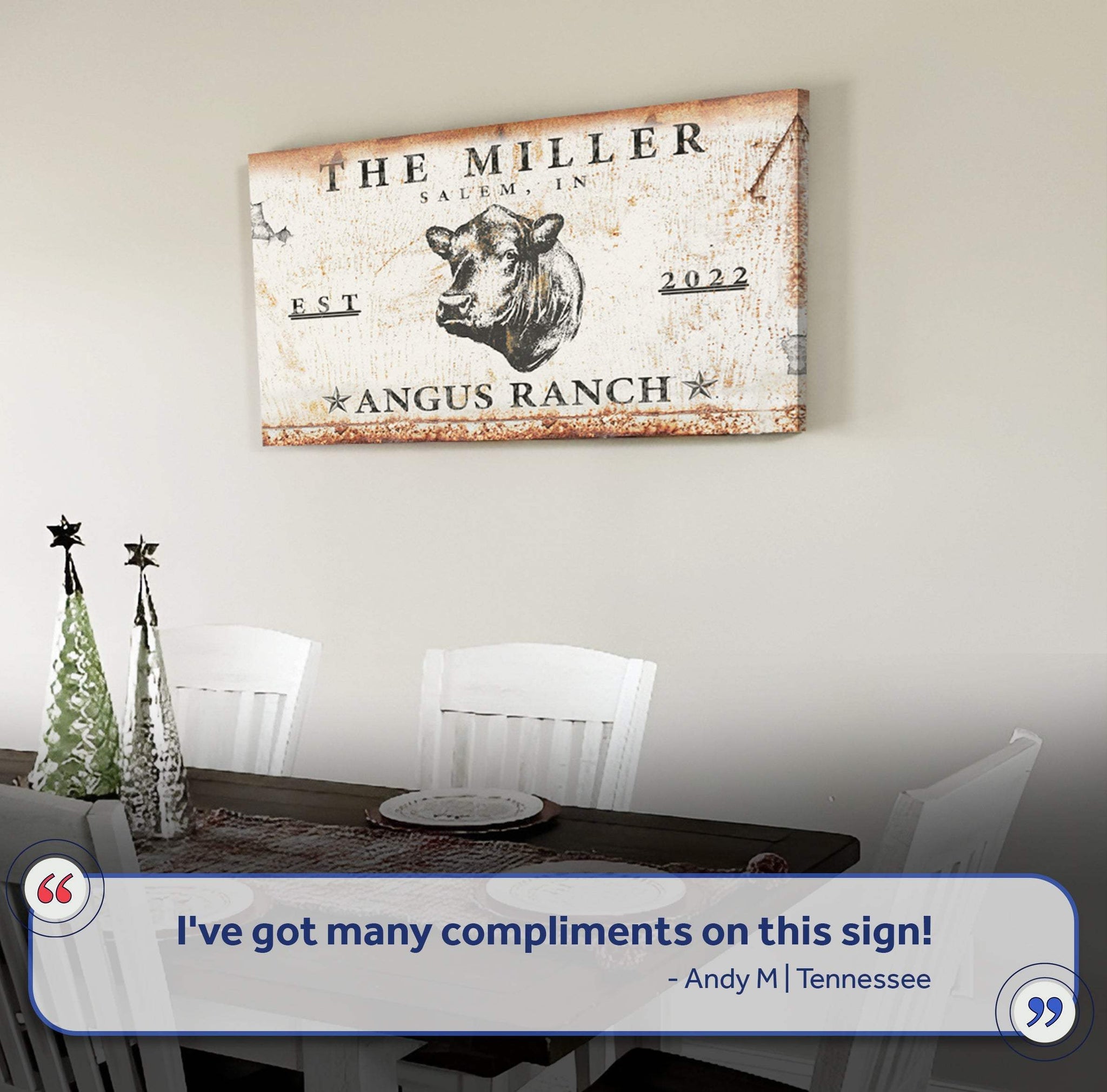 Angus Ranch Sign III - Tailored Canvases - Flyclothing LLC