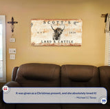 Land And Cattle Rustic Sign II - Tailored Canvases - Flyclothing LLC