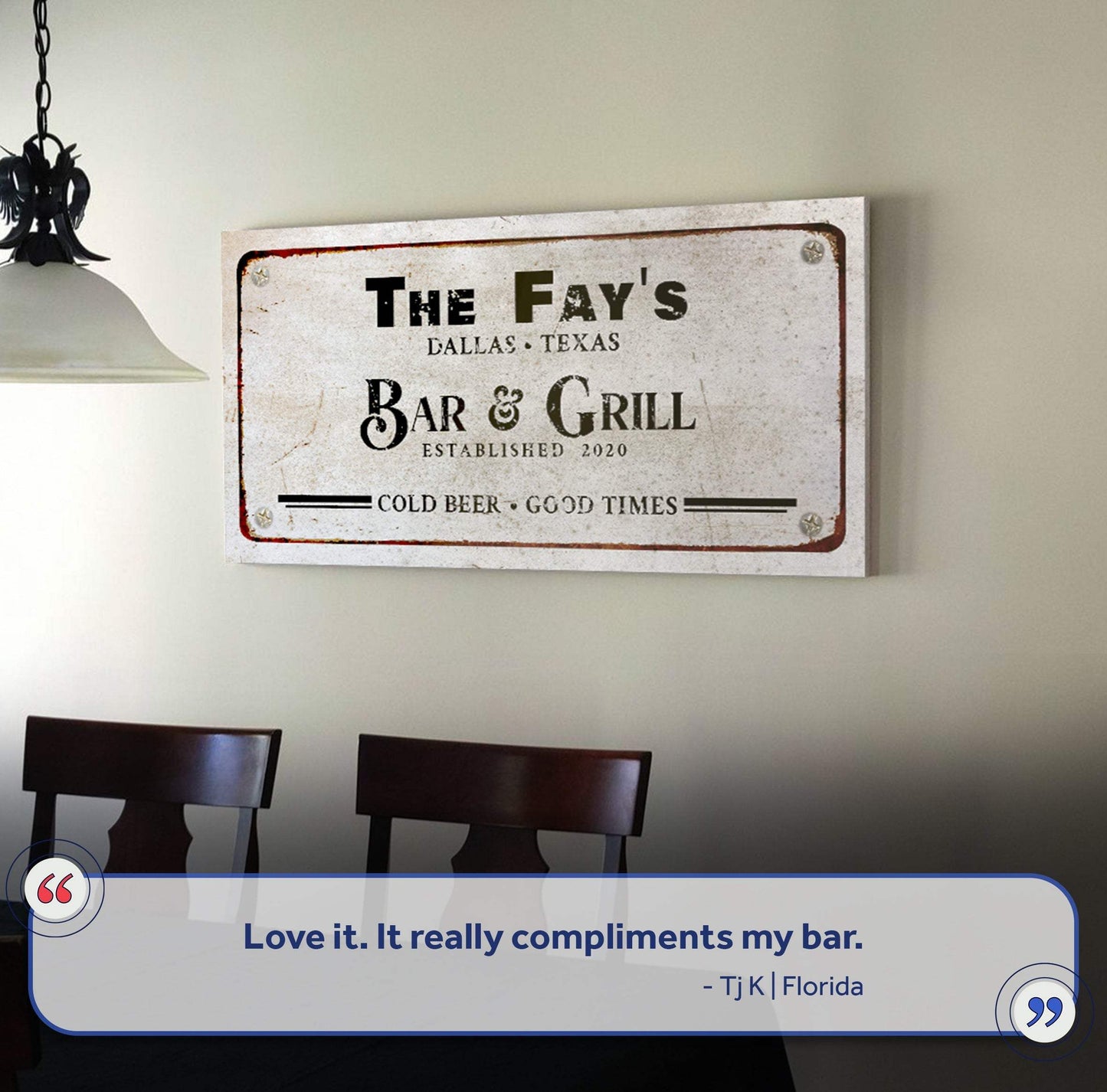 Bar and Grill Sign VII - Tailored Canvases - Flyclothing LLC
