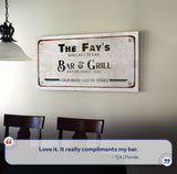 Bar and Grill Sign VII - Tailored Canvases - Flyclothing LLC