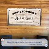 Bar and Grill Sign VIII - Tailored Canvases - Flyclothing LLC