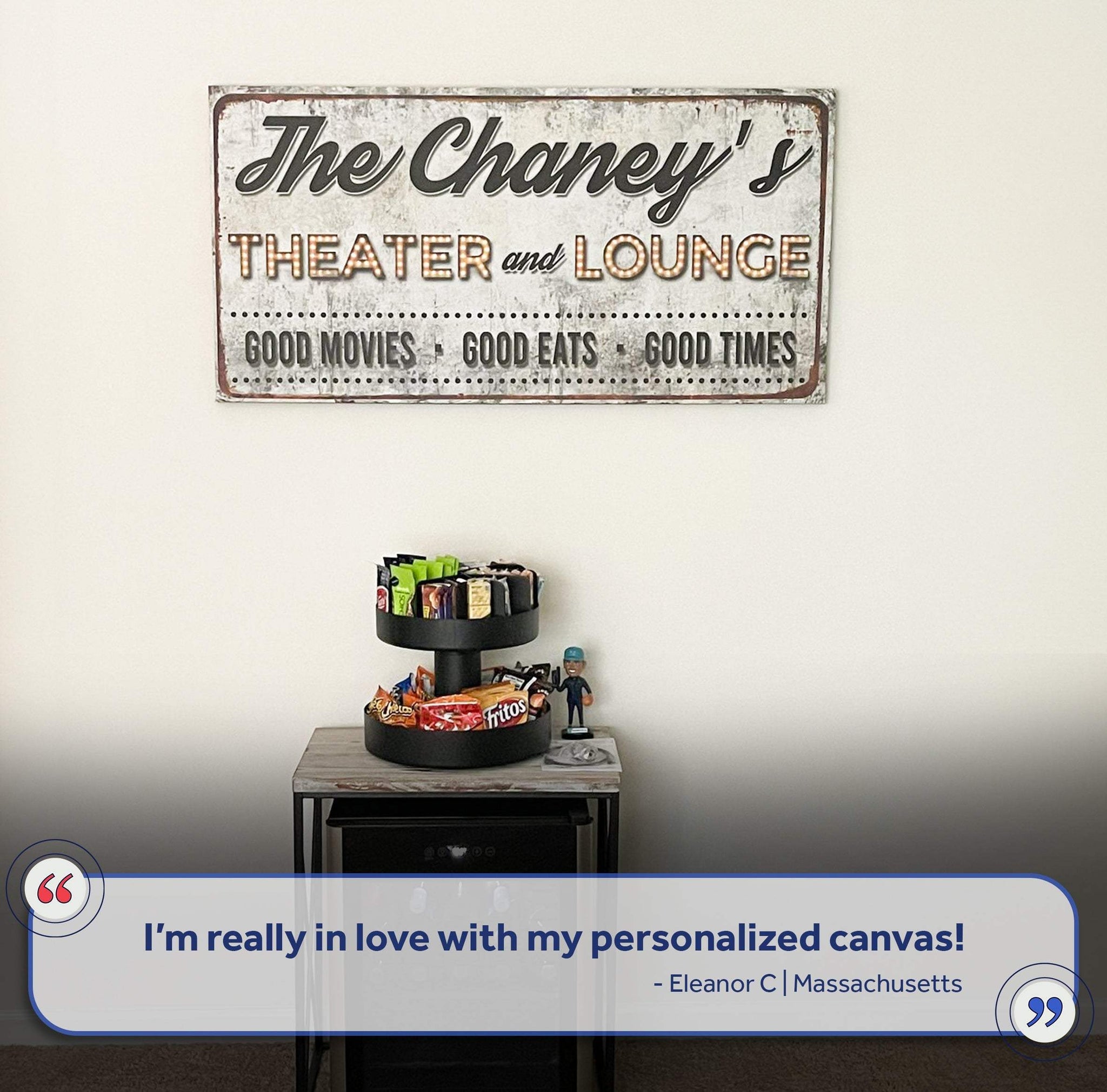 Family Theater and Lounge IV Sign - Tailored Canvases - Flyclothing LLC