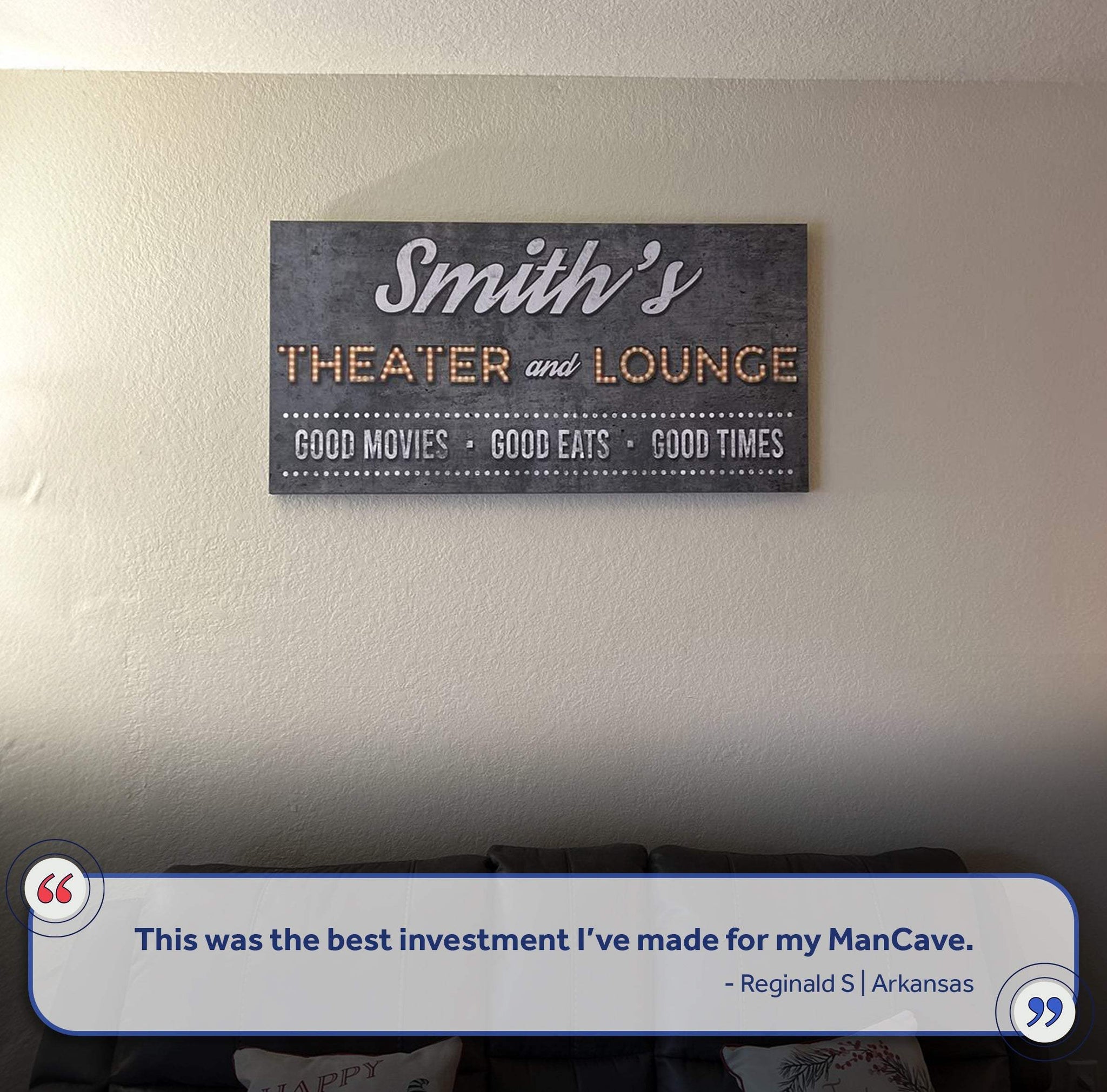 Family Theater and Lounge Sign V - Tailored Canvases - Flyclothing LLC