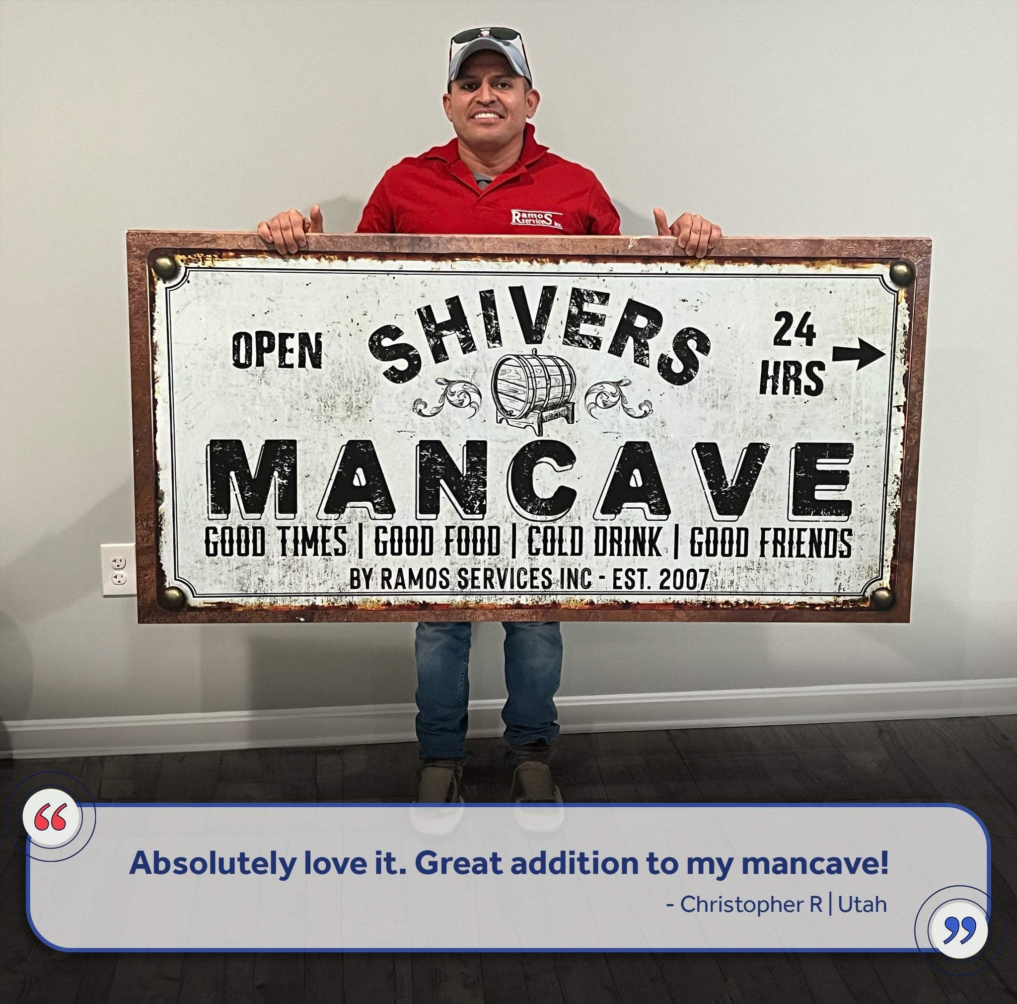 Man Cave Sign - Tailored Canvases - Flyclothing LLC
