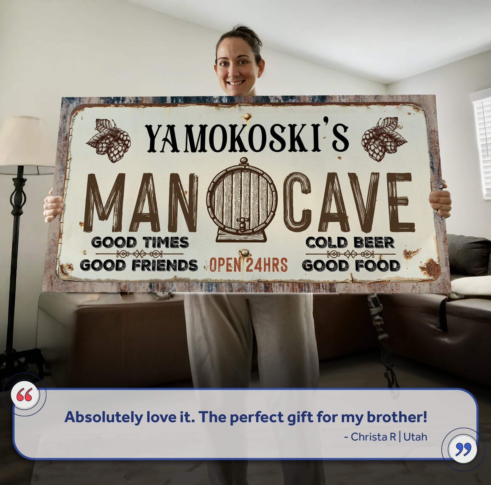 Man Cave Sign III - Tailored Canvases - Flyclothing LLC