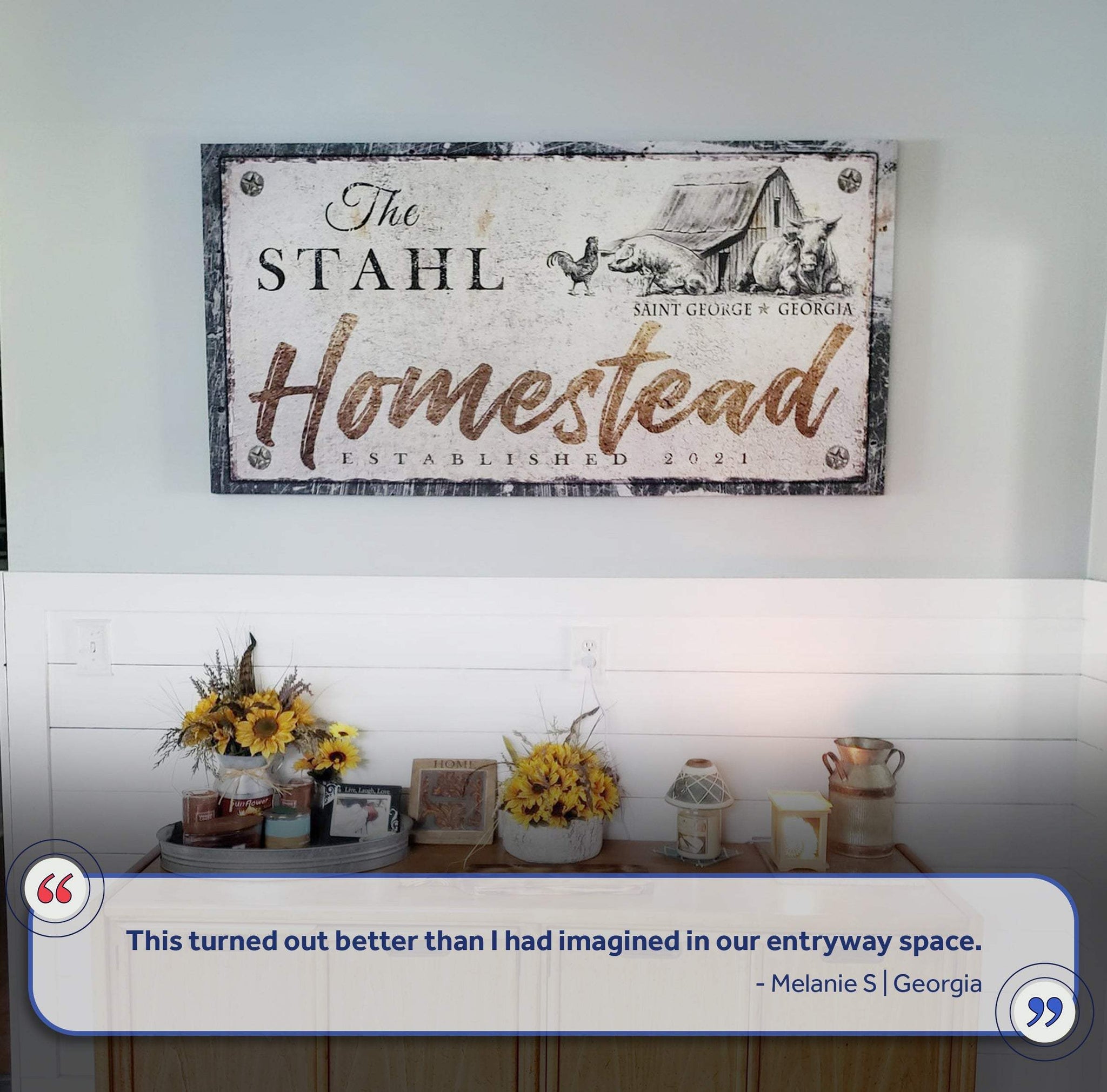 Homestead Sign IV - Tailored Canvases - Flyclothing LLC