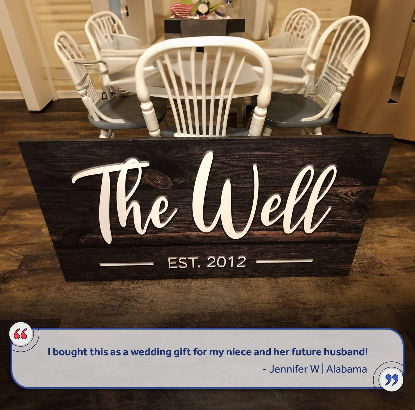 Wooden Family Name Sign - Tailored Canvases - Flyclothing LLC