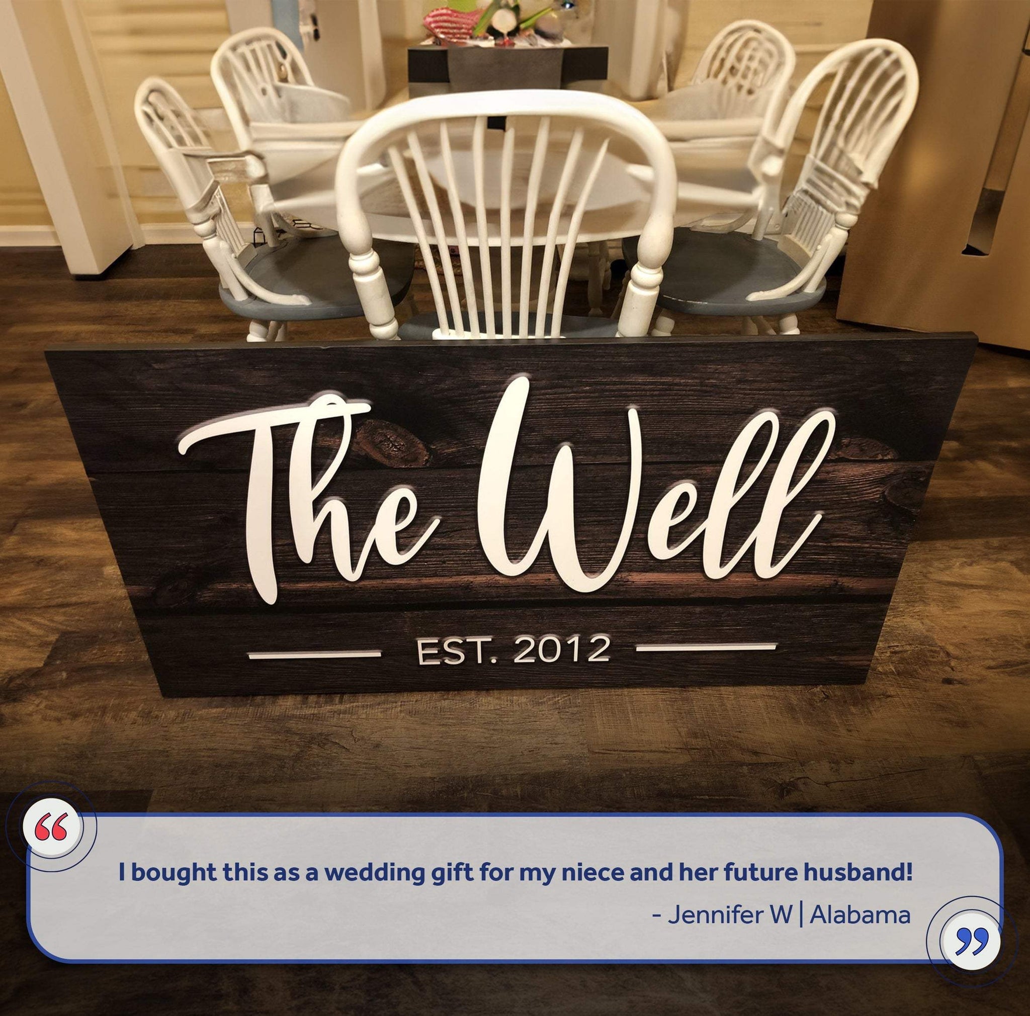 Wooden Family Name Sign - Tailored Canvases - Flyclothing LLC