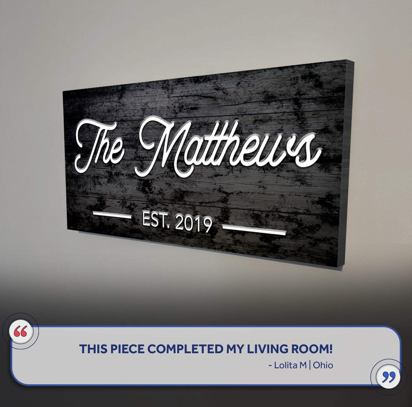 Family Name Sign V - Tailored Canvases - Flyclothing LLC