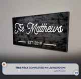 Family Name Sign V - Tailored Canvases - Flyclothing LLC