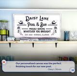 Personalized Rustic Pool And Bar Sign III - Tailored Canvases - Flyclothing LLC
