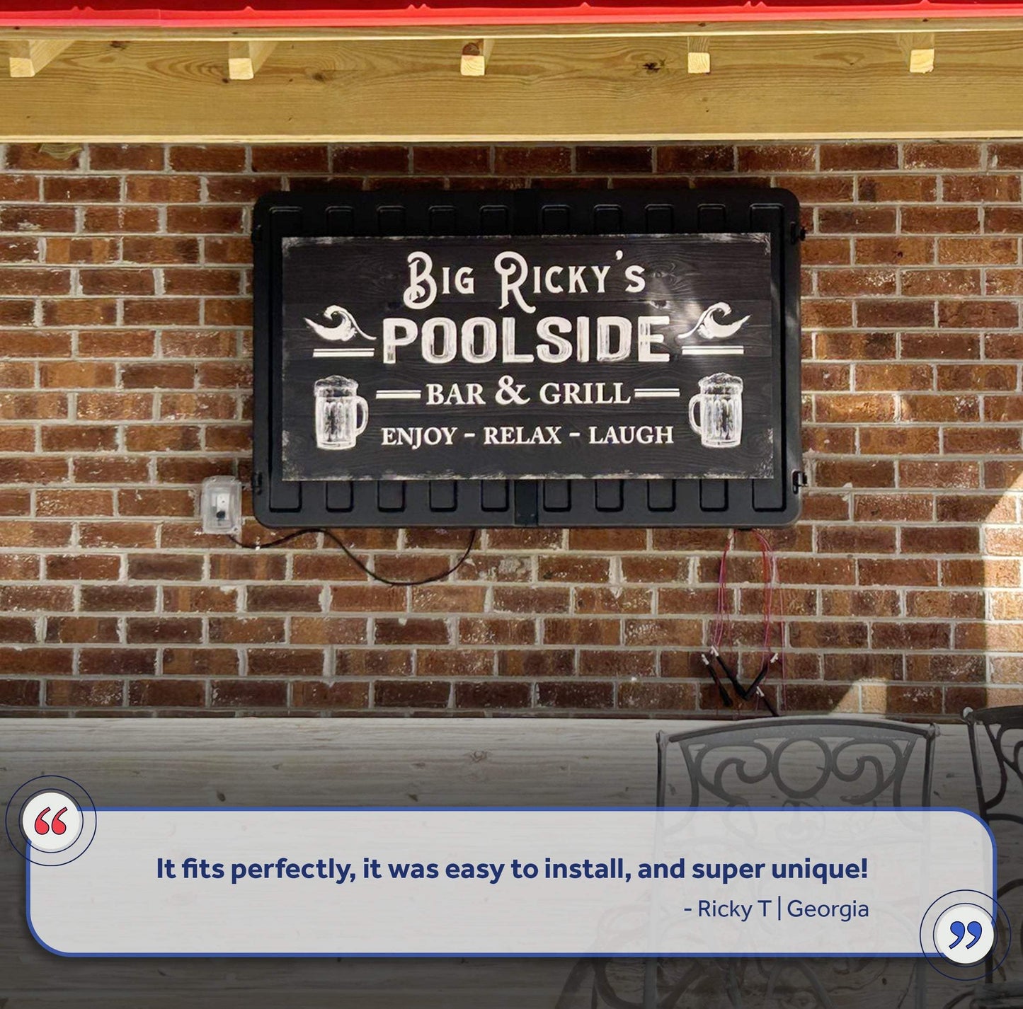 Personalized Poolside Bar And Grill Sign II - Tailored Canvases - Flyclothing LLC